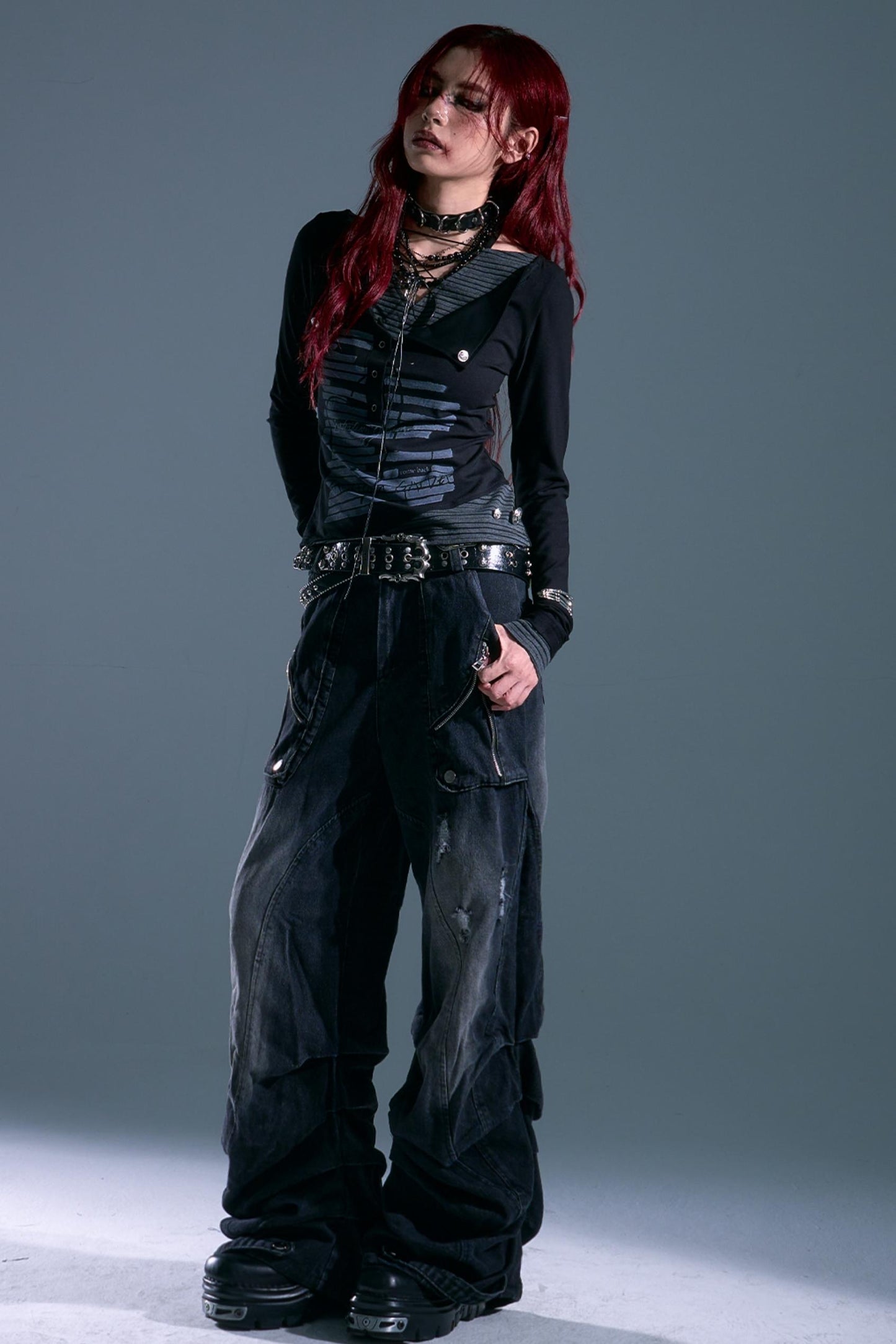 Stripe Long Sleeve Knit Top