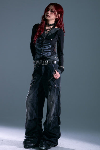 Stripe Long Sleeve Knit Top