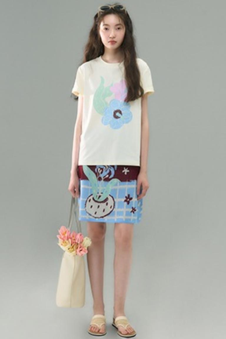 Original Lily Jacquard Tencel Vest Skirt Set-Up