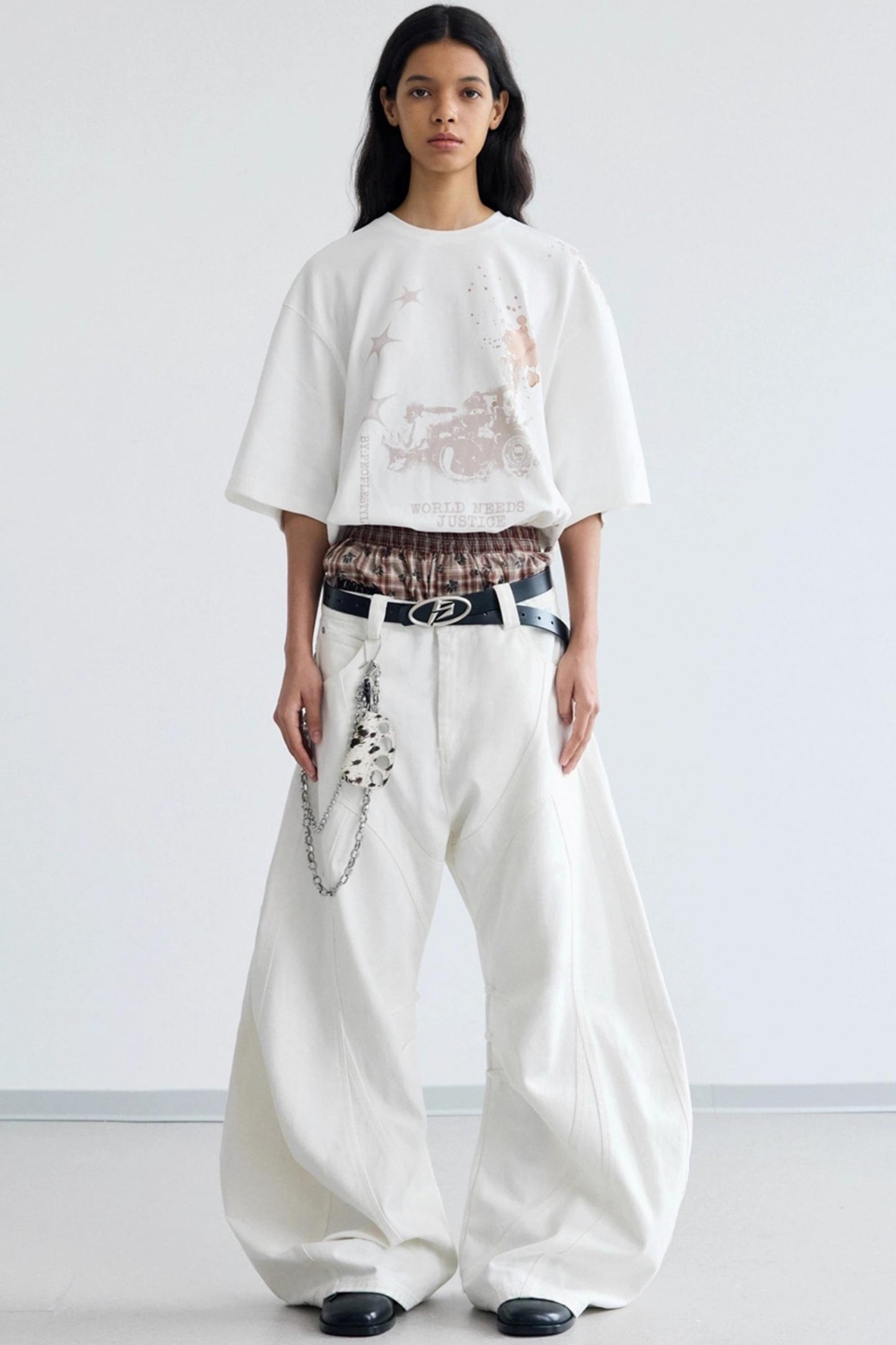 Retro White Genderless Tee