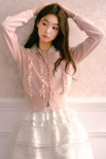 Pink Knitted Cardigan