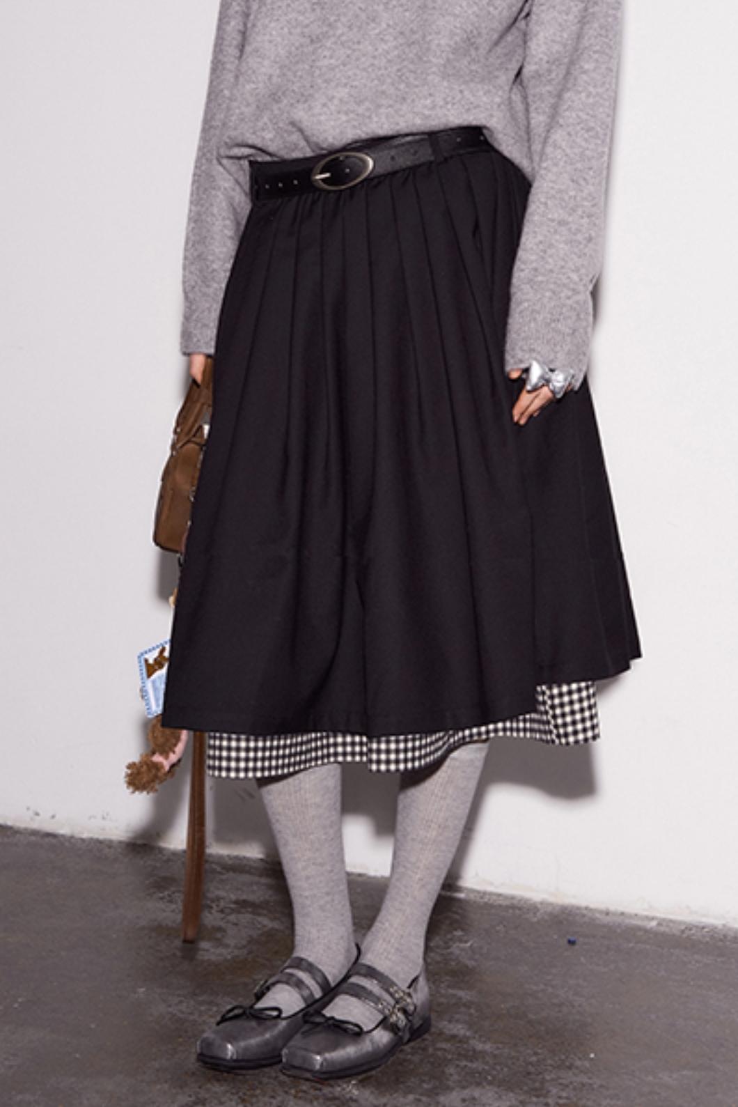 Black & White Winter Swing Skirt