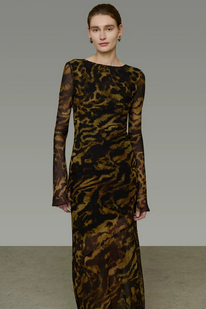 Elegant Leopard Print Dress
