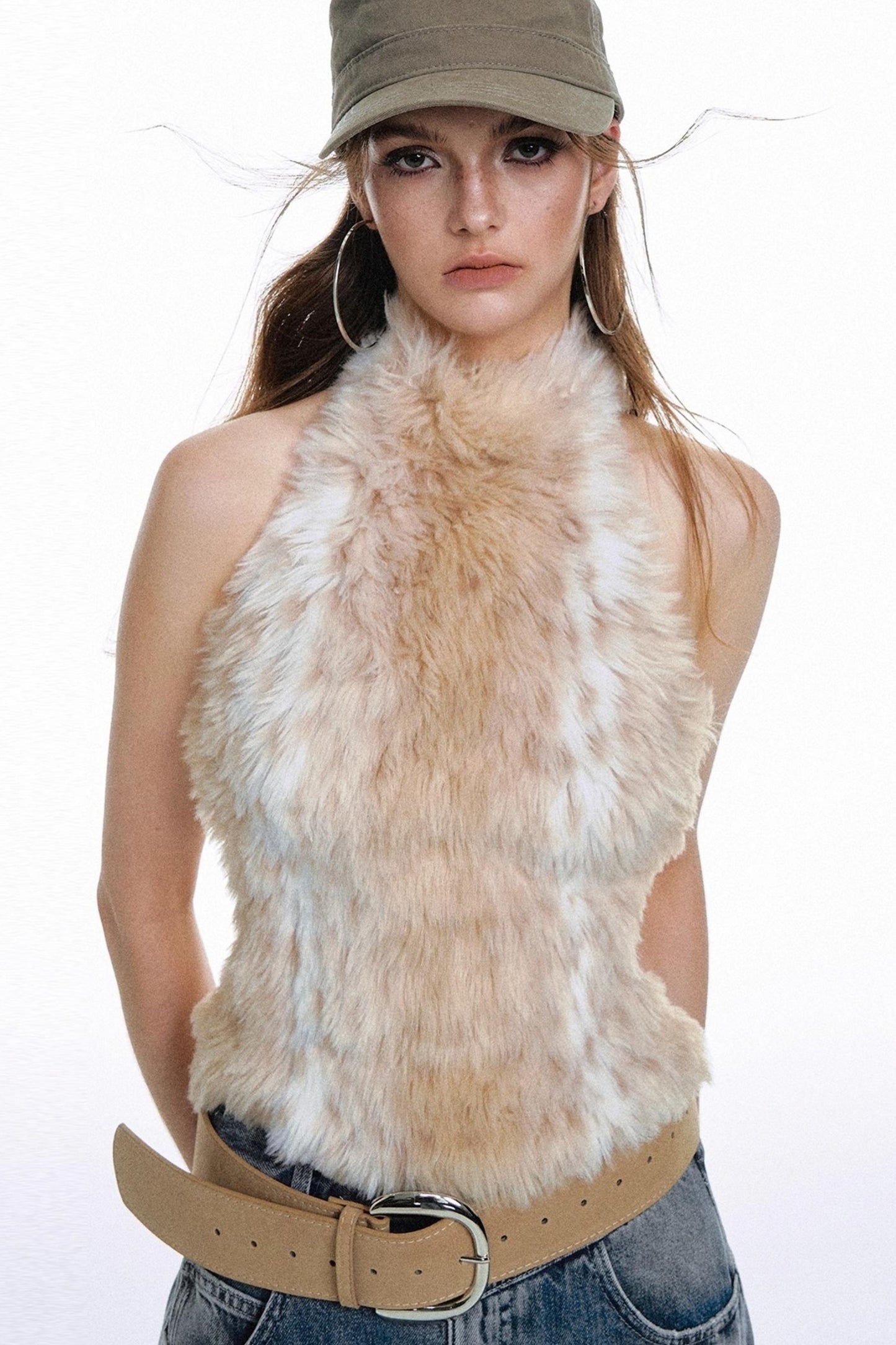 Leopard Print Faux Fur Vest