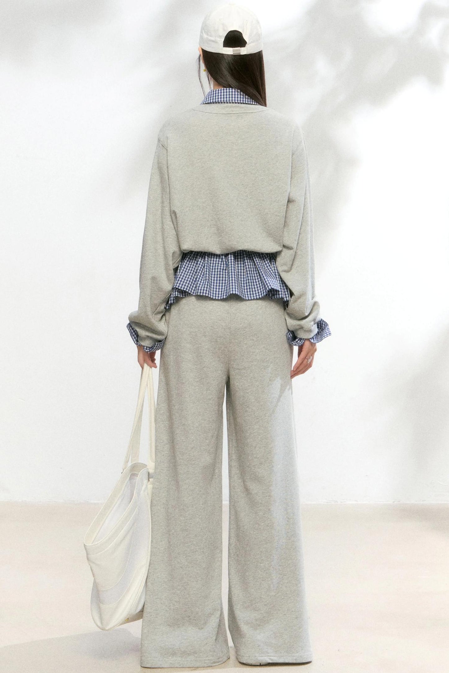 Fake Layered Contrast Knit Top Set-Up