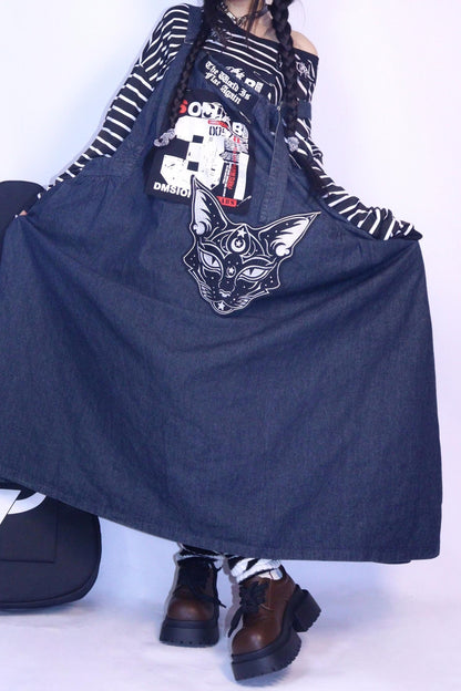 Denim Retro Long Dress