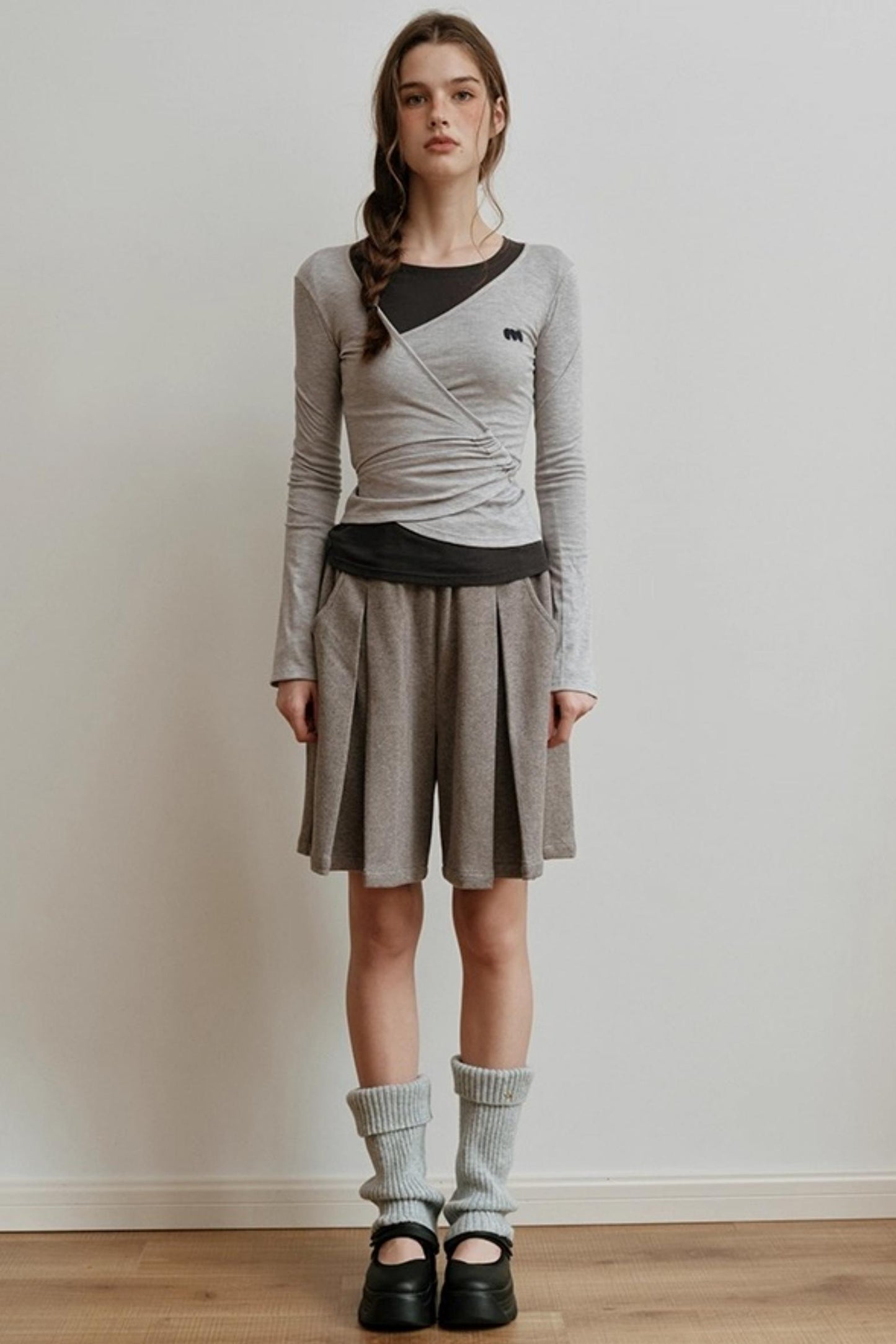 Embroidered Long-Sleeved Knitwear Top