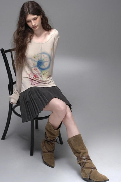 Sand Rose Large Neckline Sunscreen T-Shirt