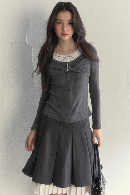 Bow Knot Knitted Top