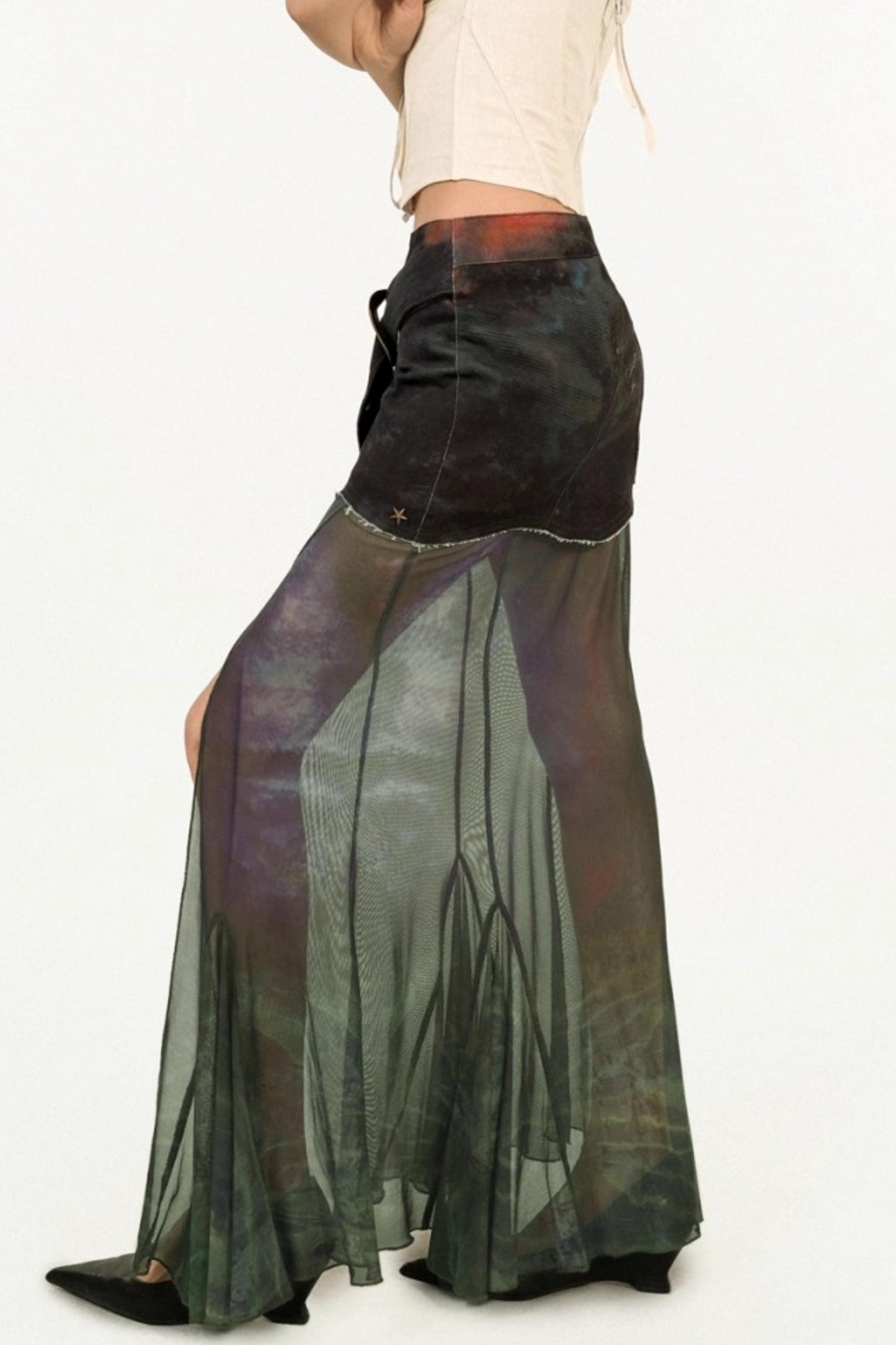 Aurora Mesh Mermaid Tail Skirt