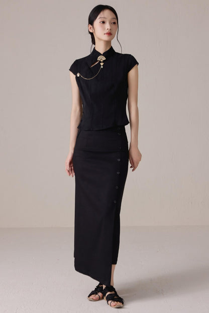 Black High-Waist Skirt