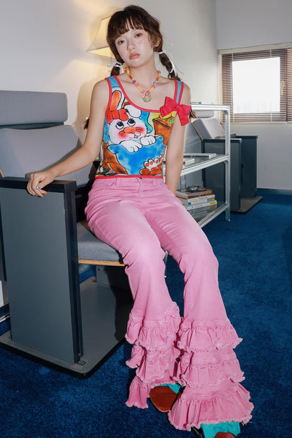 Summer Peach Heart Top