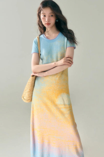 Hand-Painted Knit Dress