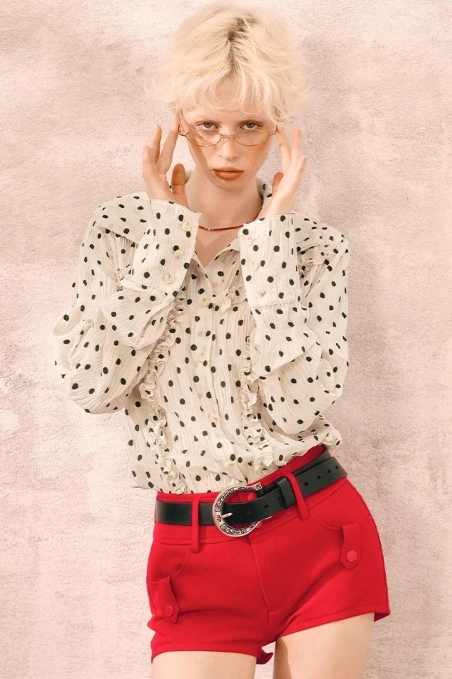 Summer Vintage Polka Dot Elegance Shirt
