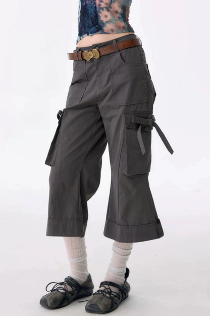 High-Waisted Workwear Casual Pants