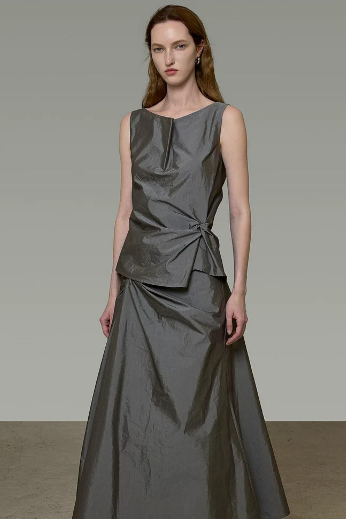 Twist Sleeveless Top and Skirt Set-Up