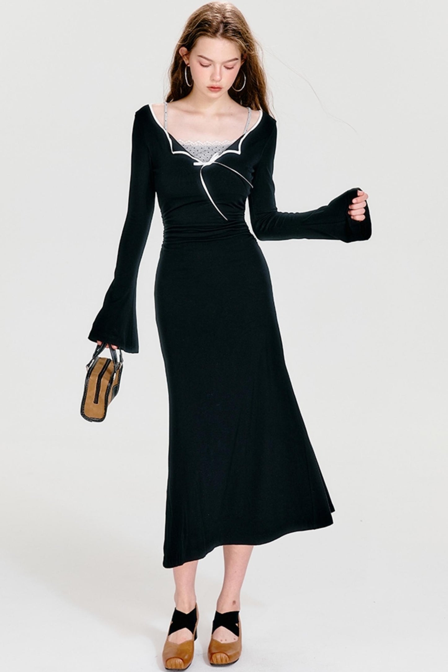 Black Knit Maxi Dress