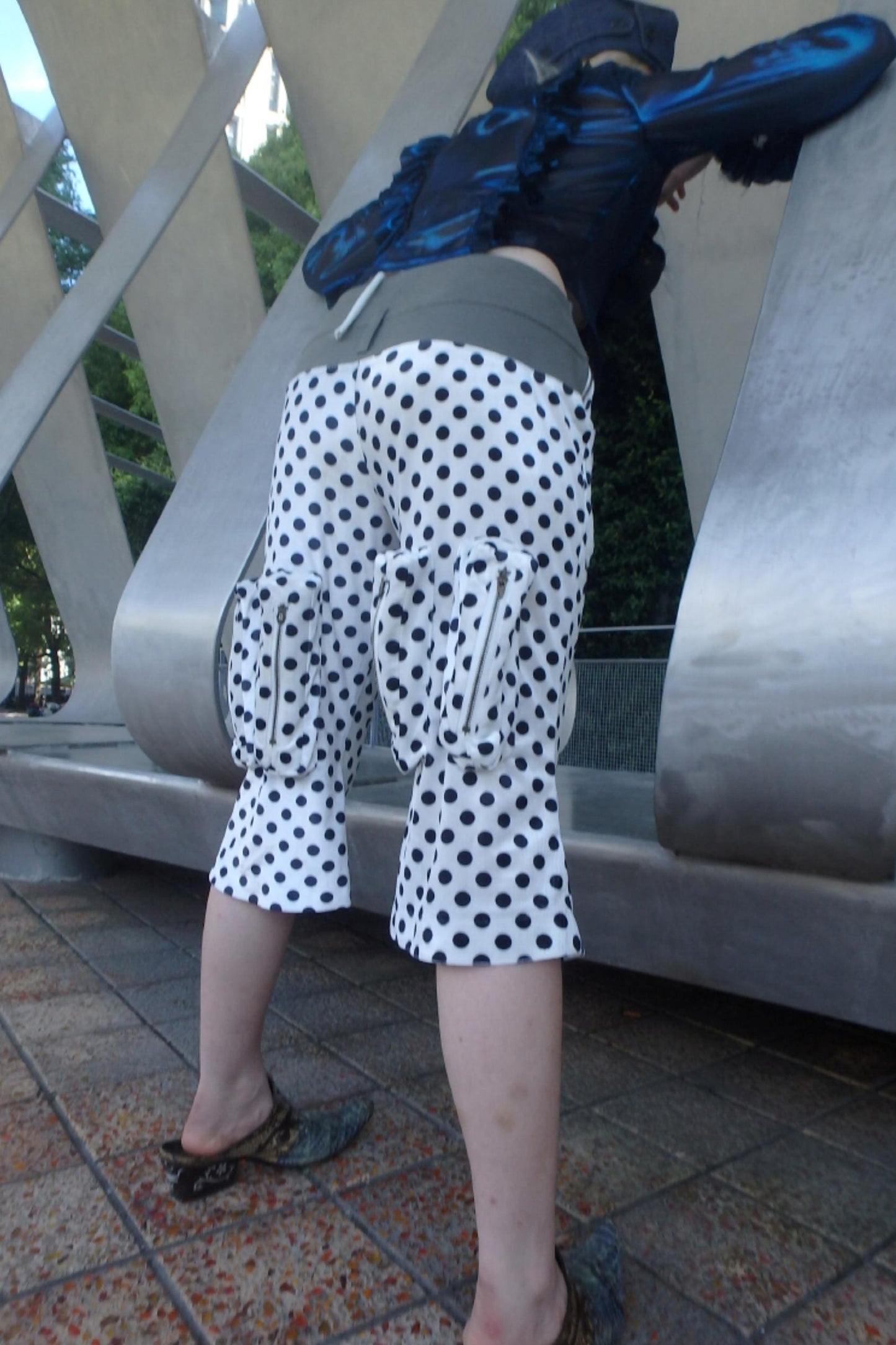 Front Polka Dot Pants