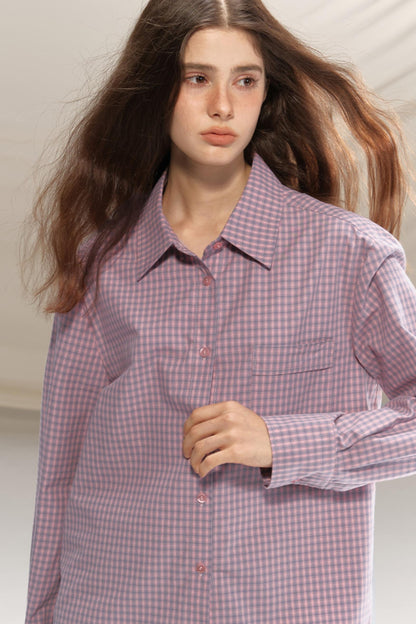 Soft Light Checkered Shirt