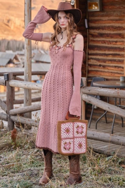 Juliet Retro Wool Knit Dress Set-Up