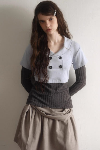 Vintage Sailor Knit Top