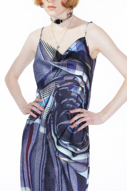 Twisted Halter Swing Dress