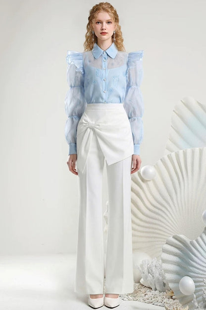 Cloud Romance Puff Sleeve Shirt Set-Up