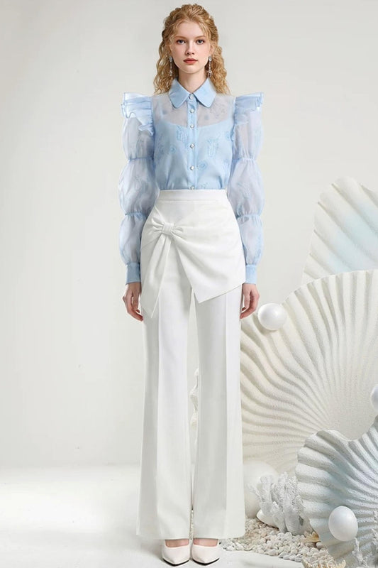 Cloud Romance Puff Sleeve Shirt Set-Up