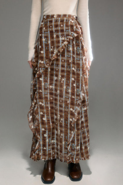 Wilderness Vintage Floral Print Skirt