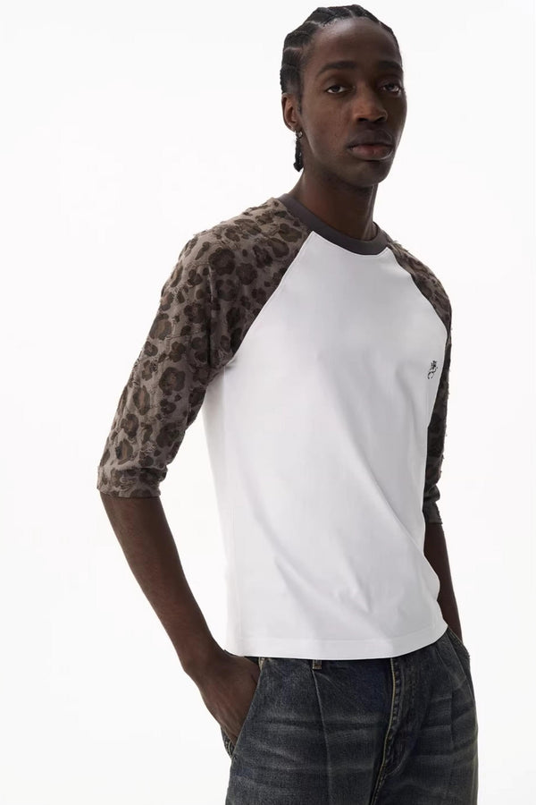 Raglan Leopard Print Top