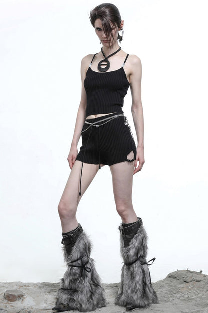 Convincing Wool Knit Halterneck Set-Up