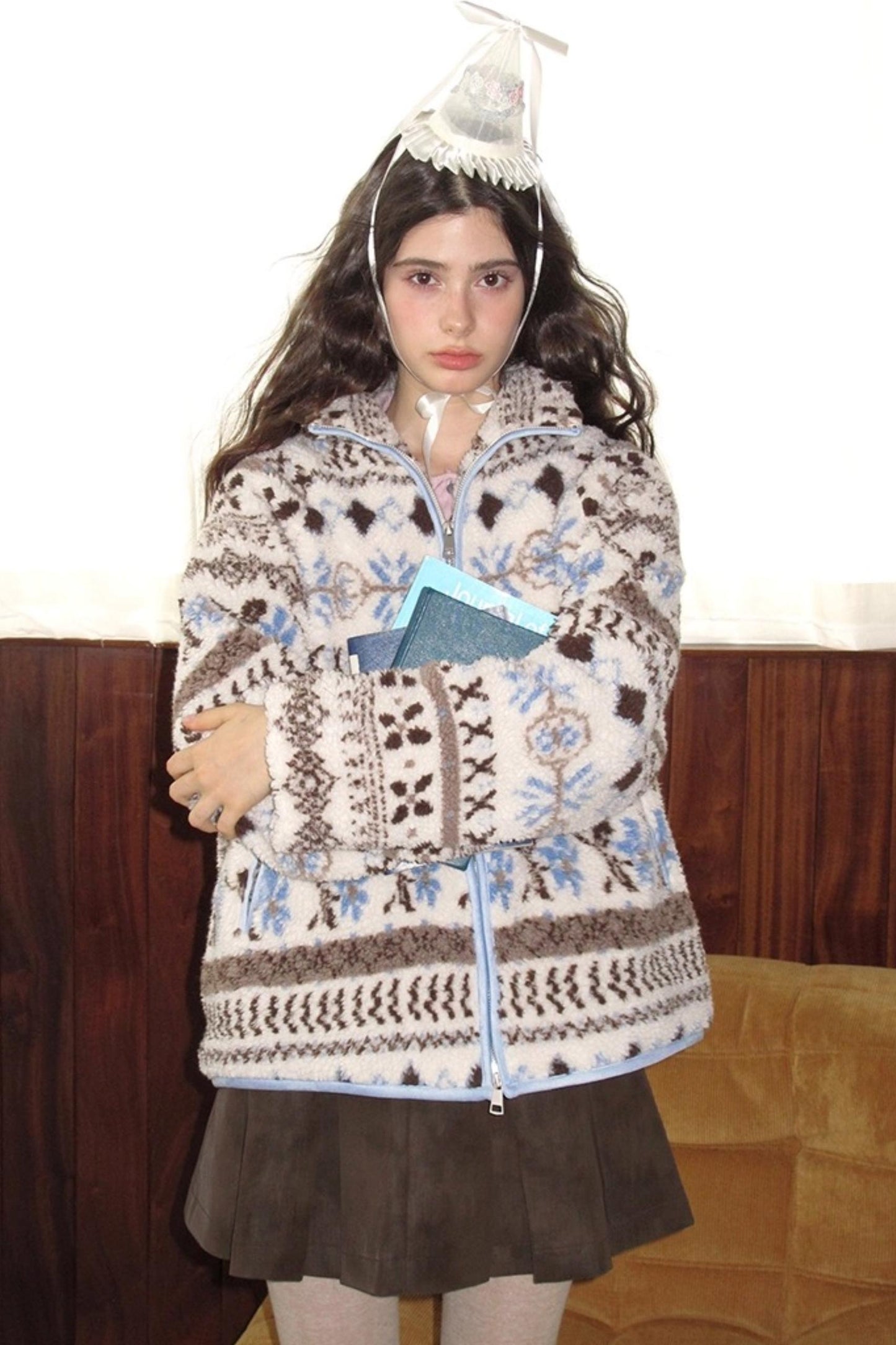 Sea Salt Cocoa Faux Shearling Jacket Set-Up