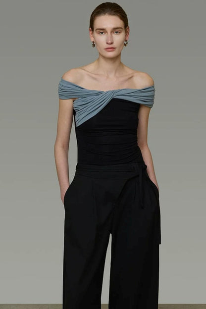 Off-Shoulder Knitted Top