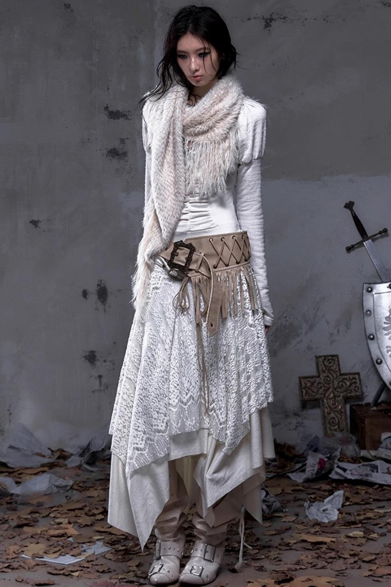 Court Dream Puff Sleeve Lace Maxi Dress