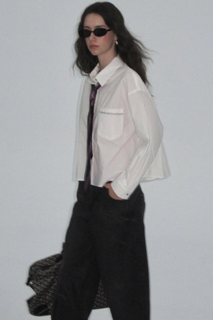 Cotton Embroidered White Shirt