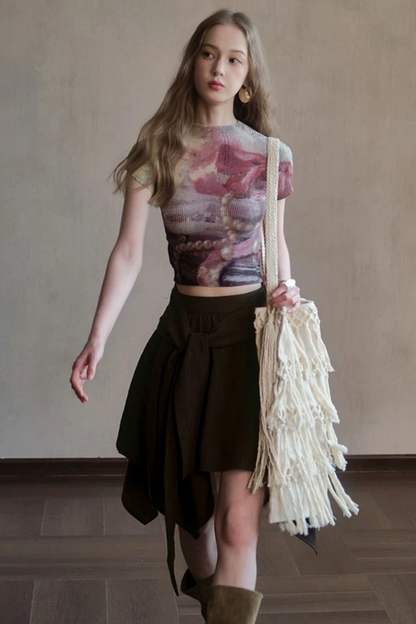 Monet's Pearl Pleated Top