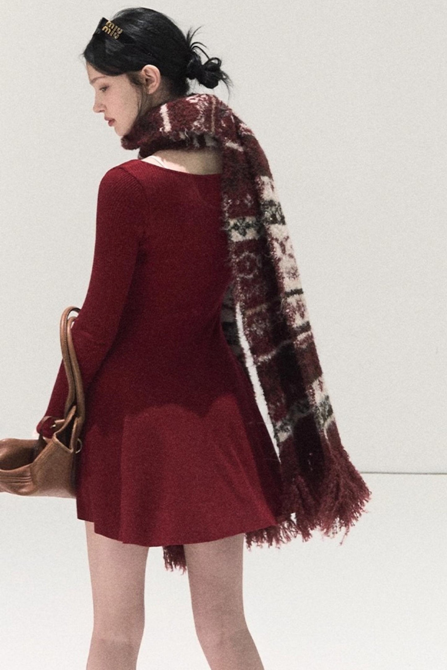 Handmade Wool Fair Isle Scarf