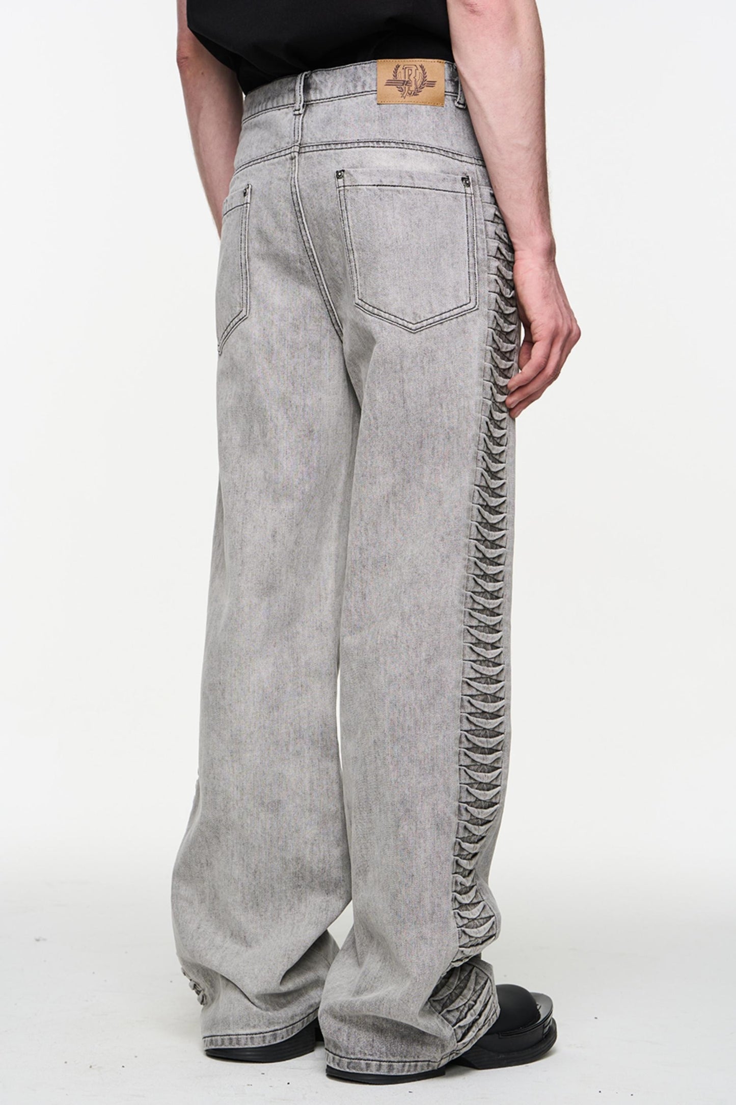 Relaxed Straight Denim Trousers