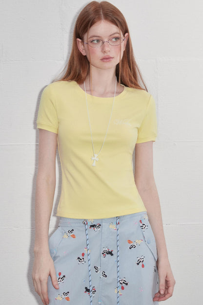 Solid Shoulder Hot Drill T-Shirt