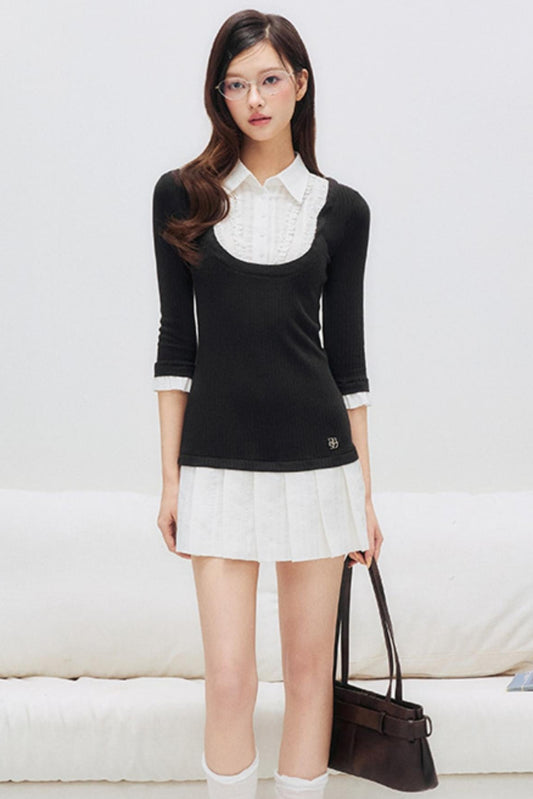 Summer Lace Pleated Dress