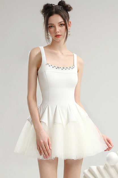 Princess Pleated Halter Dress