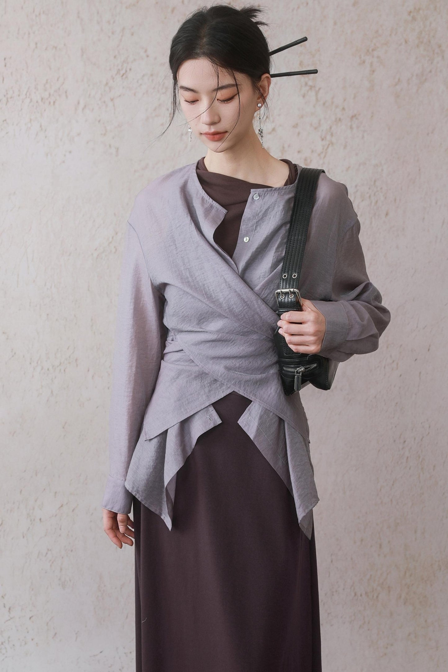 Elegant Purple Vest Dress