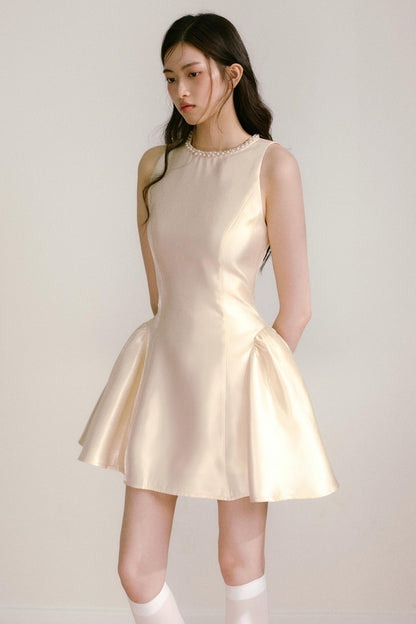 Satin Pearl Princess Dress