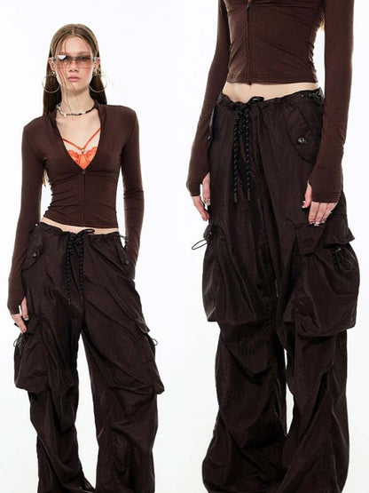 American Retro Parachute Cargo Pants