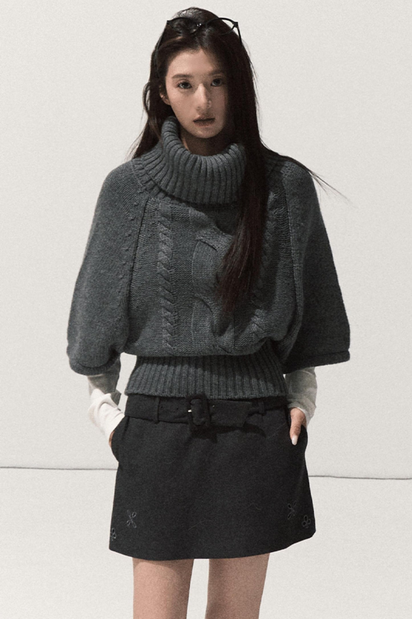 Retro Knit Twist Sweater