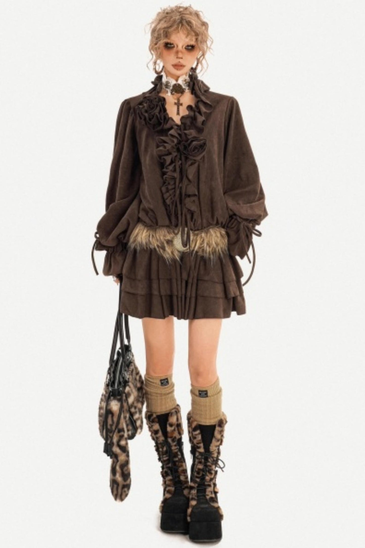 Baroque Pleated Shirt And Pants Set-Up