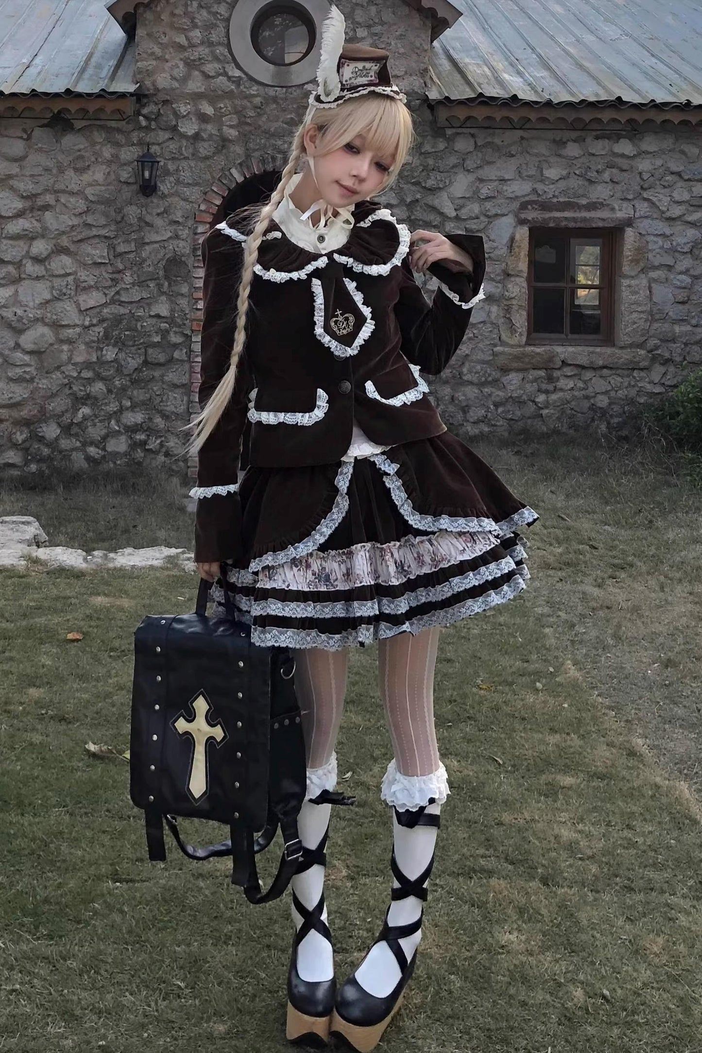 Retro Velvet Lace Blazer