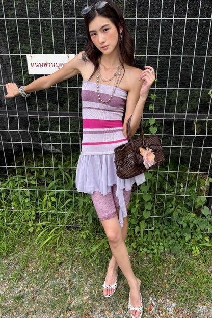 Slim Fit Striped Dress Set-Up