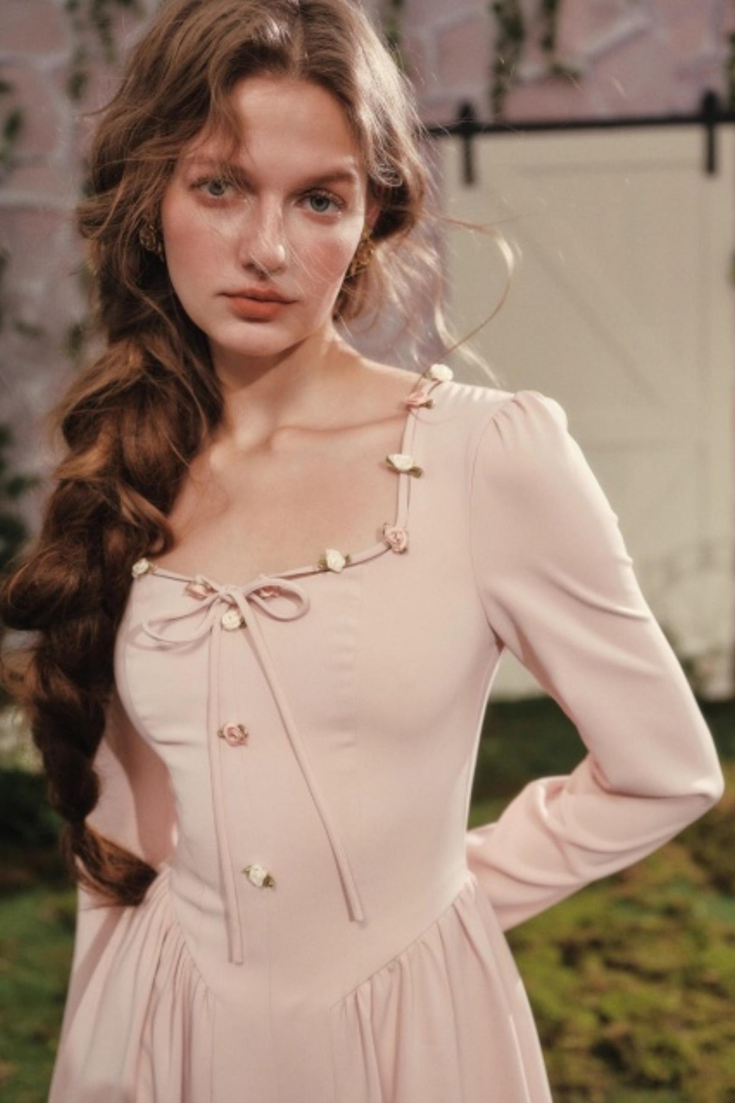 Vintage Lady Style Rose Retro Dress Set-Up