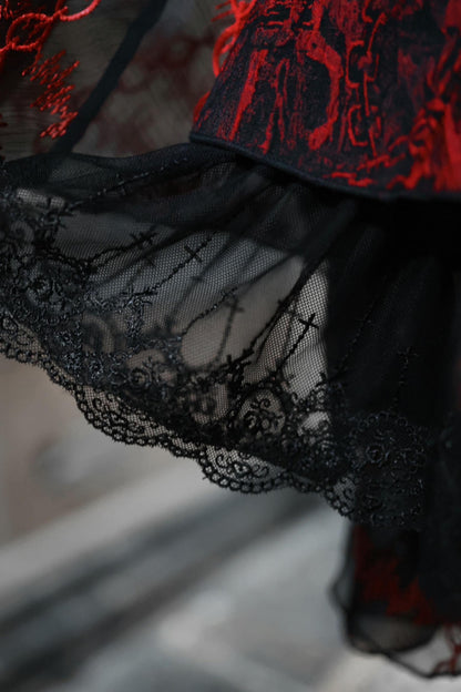 Halloween Gothic Puffy Lace Skirt